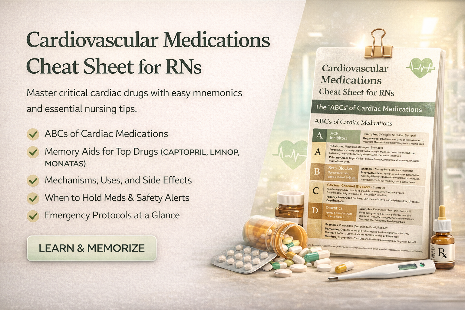 PHAMACOLOGY:  Medications Cheat SheetS for RNs.