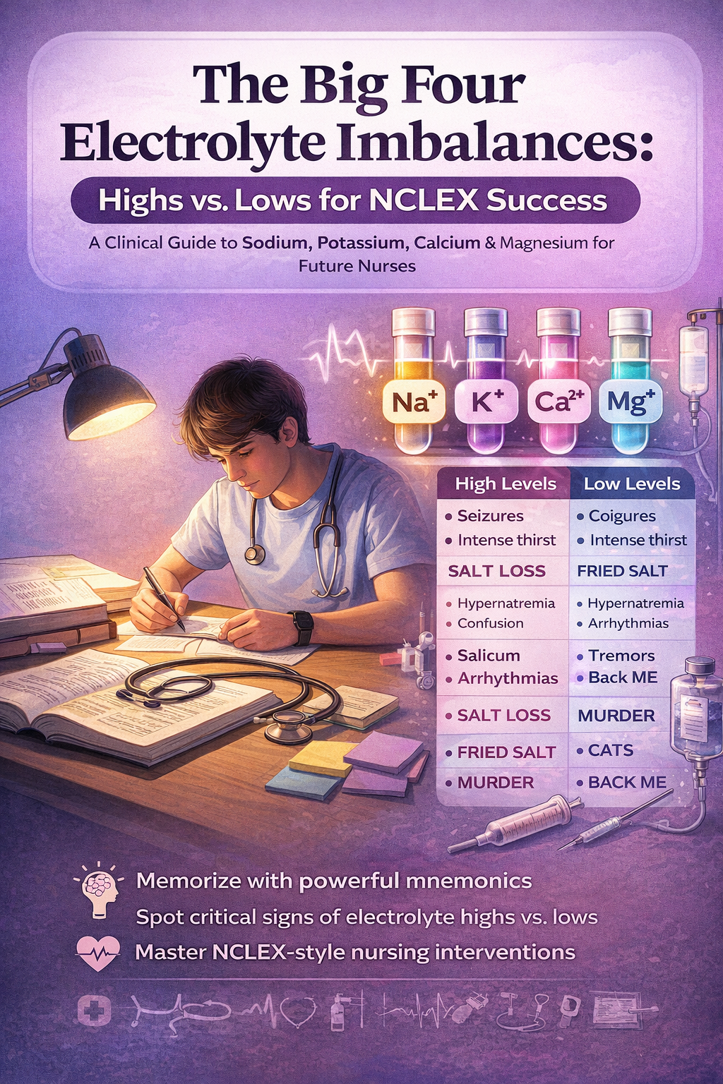 The Big Four Electrolyte Imbalances: Highs vs. Lows for NCLEX Success