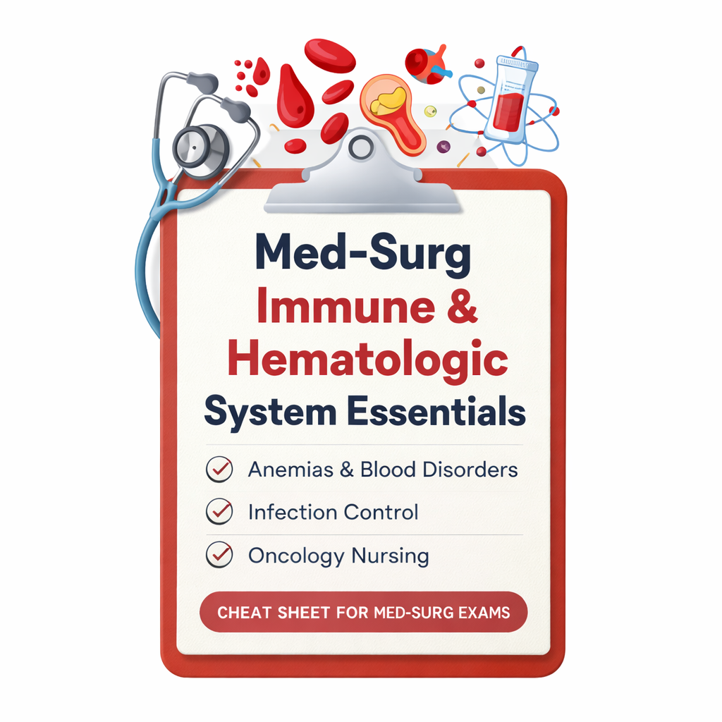 Nursing Cheat Sheet: Immune & Hematologic System  Essentials
