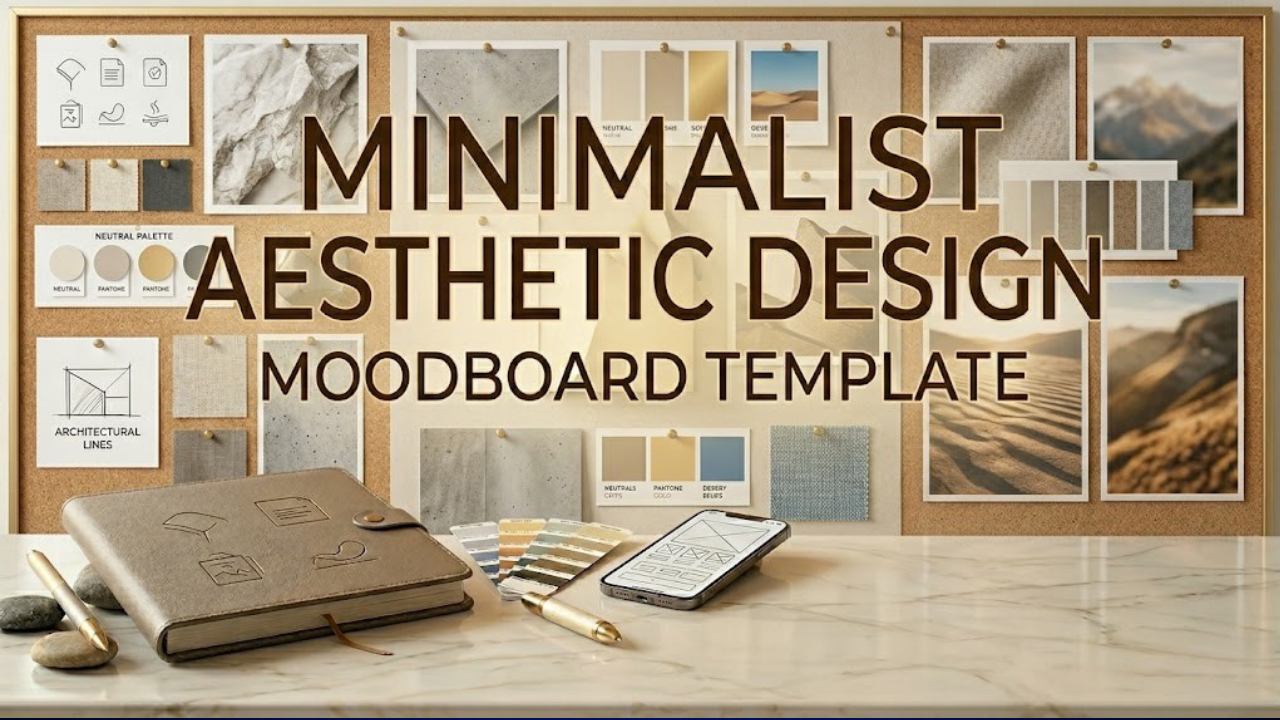 Minimalist Aesthetic Design Moodboard Template