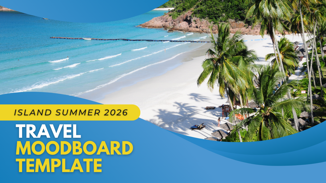 Island Summer 2026 Travel Moodboard Template