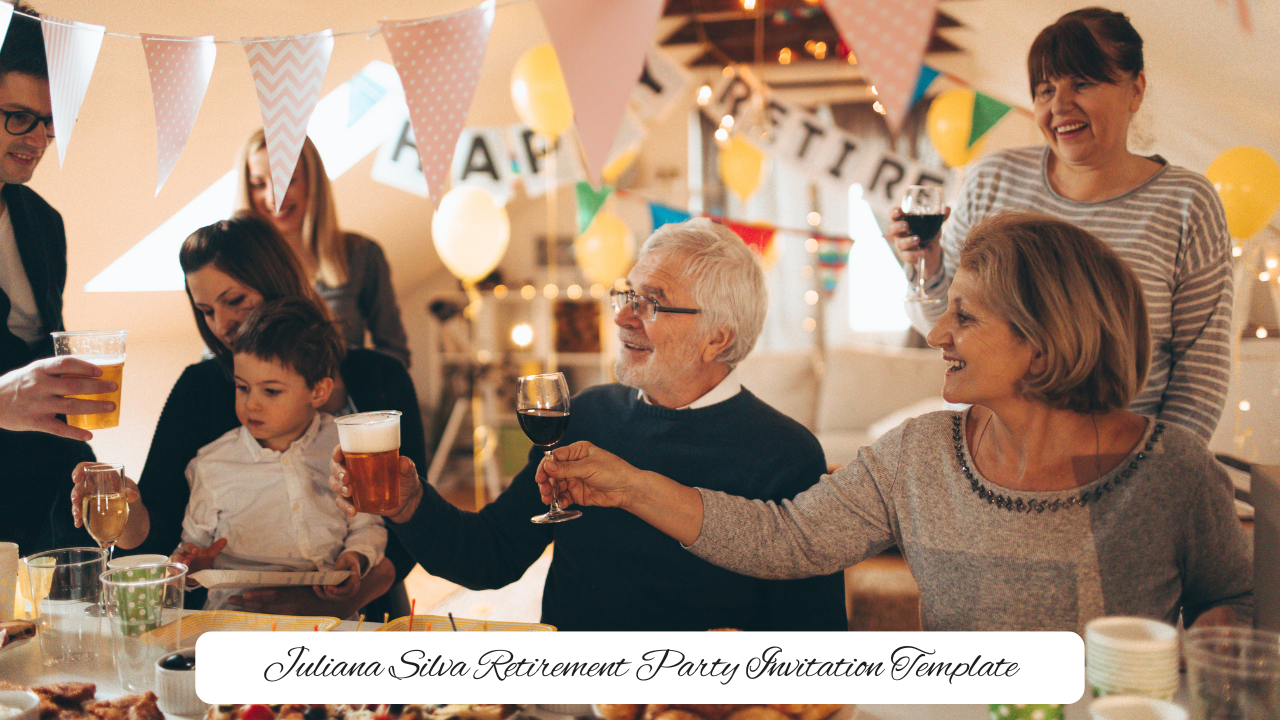 Juliana Silva Retirement Party Invitation Template