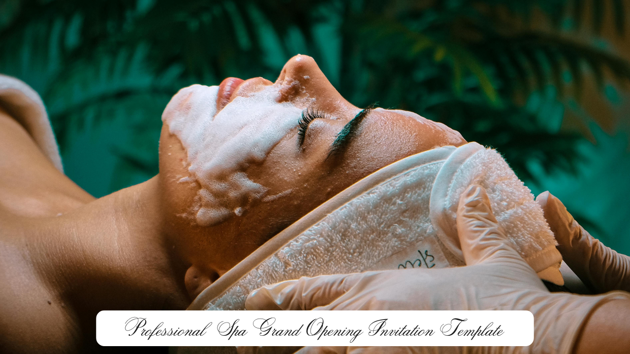 Professional Spa Grand Opening Invitation Template