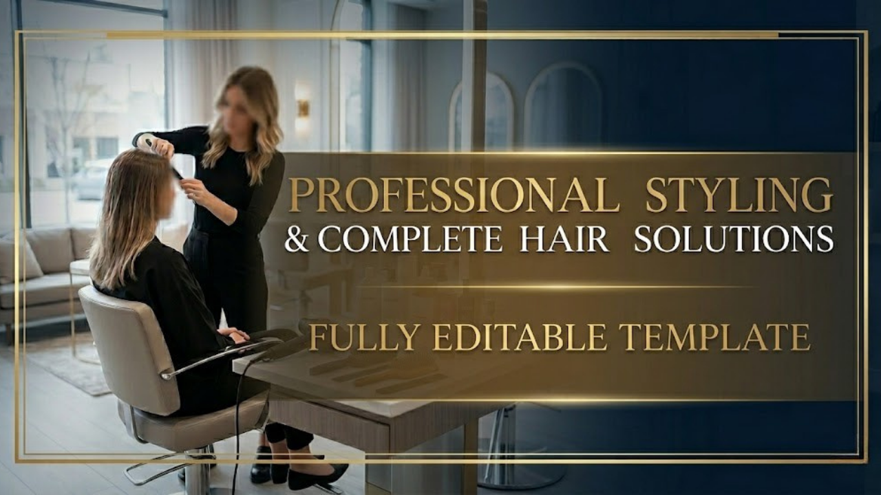 Modern Hair Salon & Professional Styling Price List Template