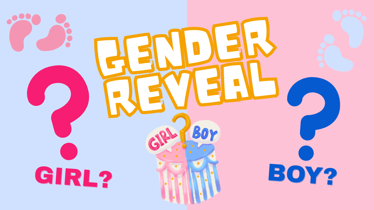 Elegant Gender Reveal Invitation Template